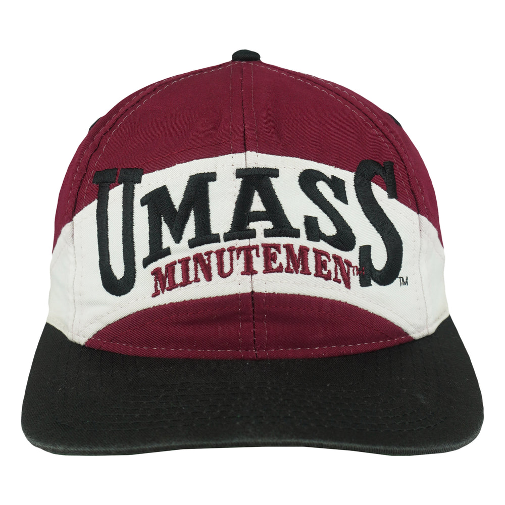 NCAA (Logo 7) - UMass Minutemen Snapback Hat 1990s OSFA Vintage Retro