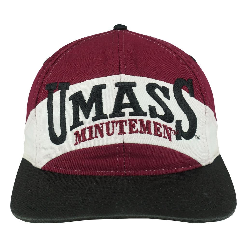 NCAA (Logo 7) - UMass Minutemen Snapback Hat 1990s OSFA Vintage Retro