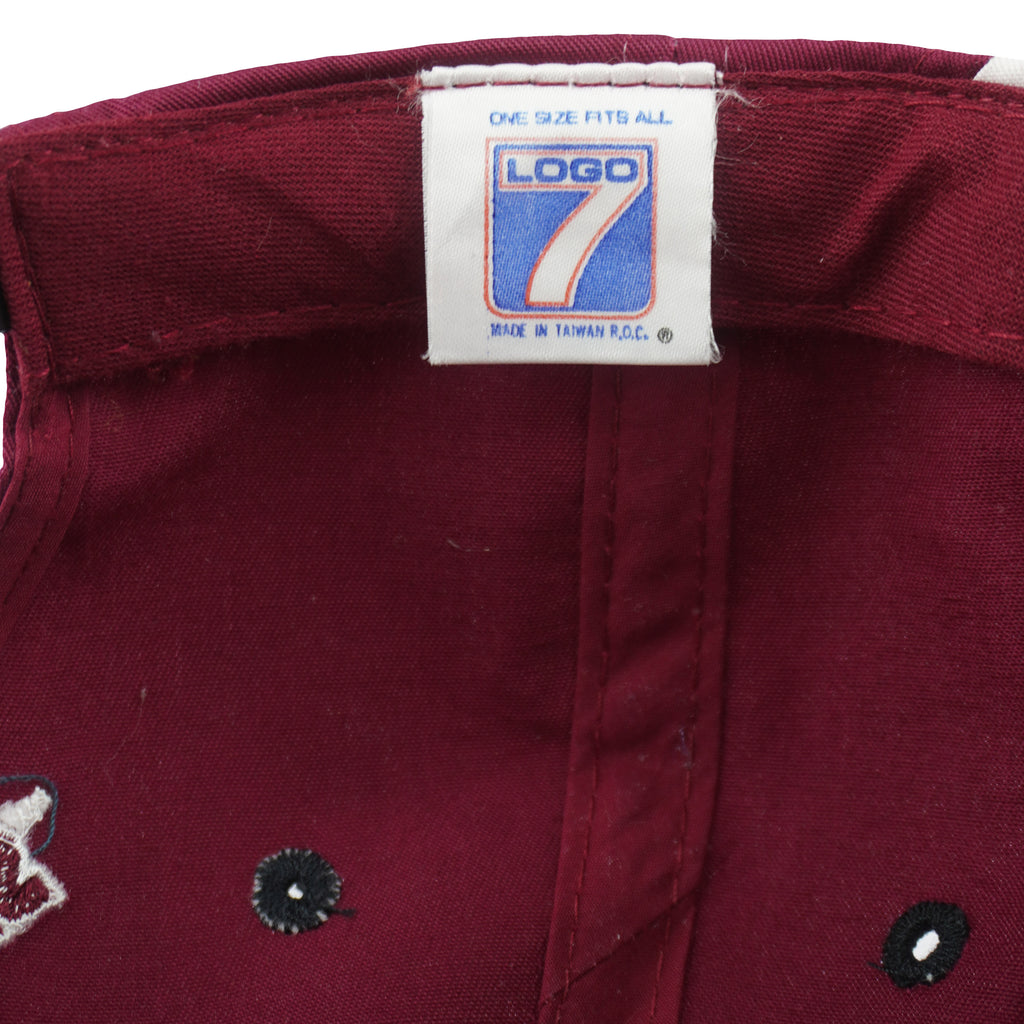 NCAA (Logo 7) - UMass Minutemen Snapback Hat 1990s OSFA Vintage Retro