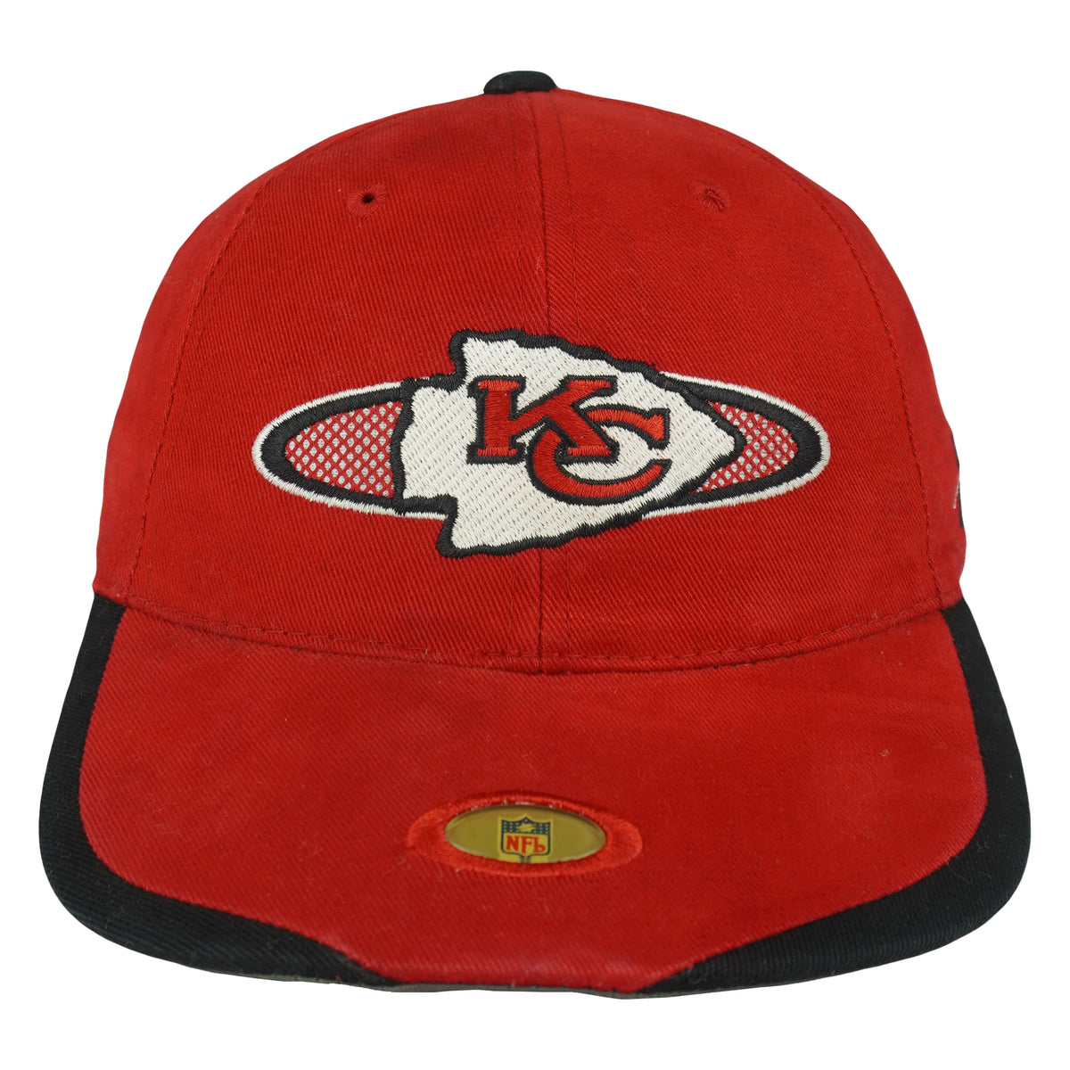Red Chiefs hat with large embroidered arrowhead logo