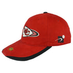 Angled red crown with Sports Specialties side embroidery