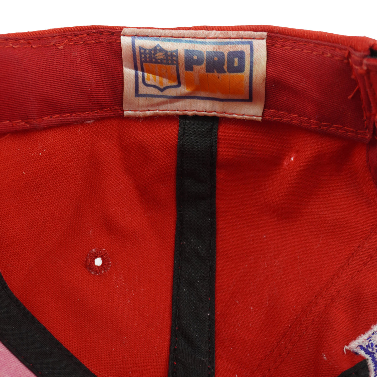NFL Pro Line label inside the red Chiefs strapback hat