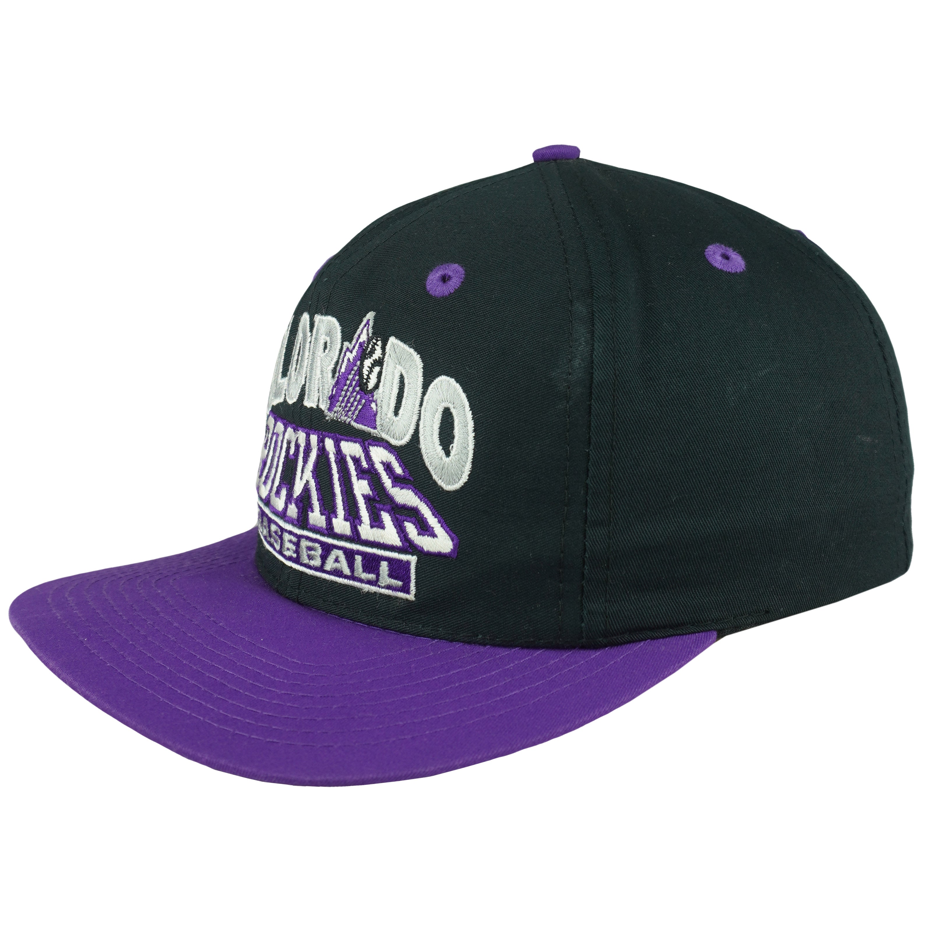 MLB (Logo 7) - Colorado Rockies Embroidered Snapback Hat 1990s OSFA Vintage Retro Baseball