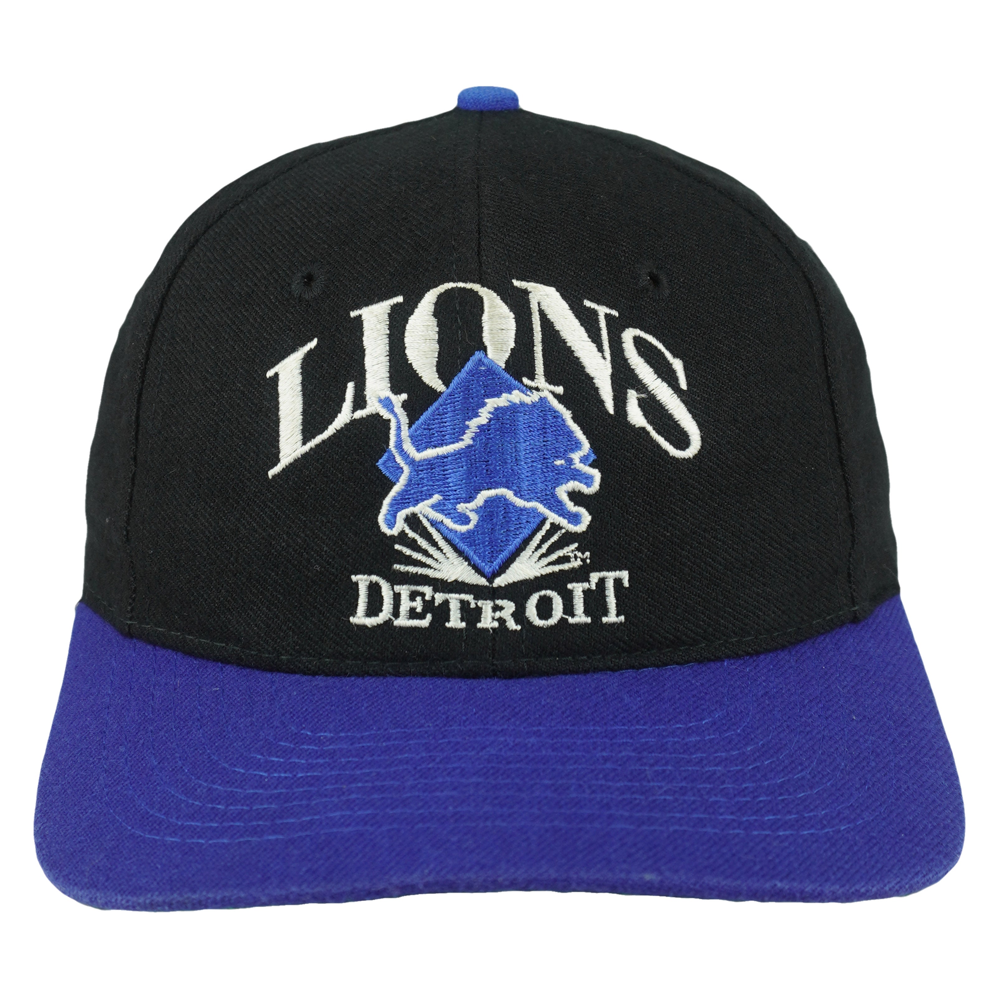 NFL (AJD) - Detroit Lions Embroidered Snapback Hat 1990s OSFA Vintage Retro Football