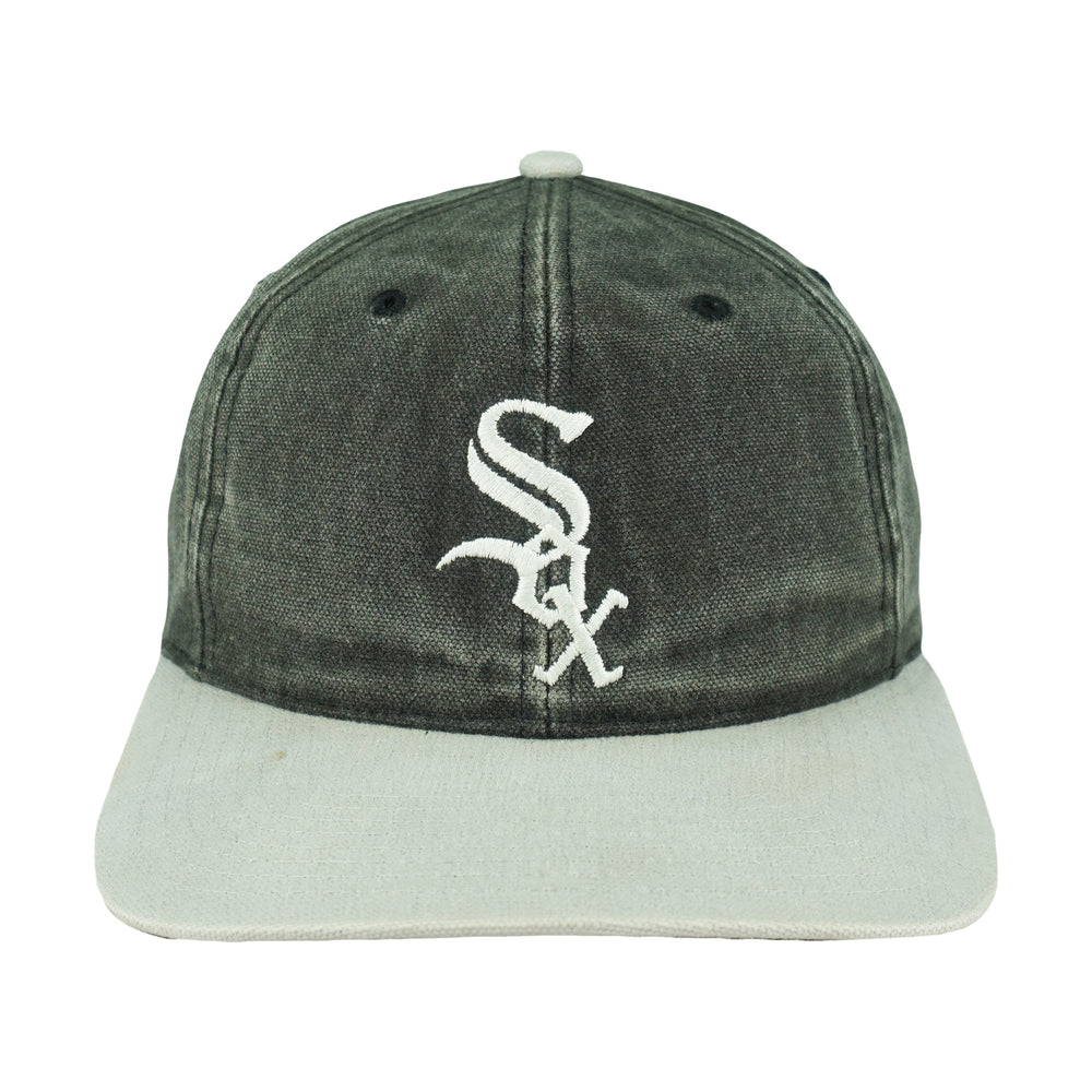 MLB (Twins) - Chicago White Sox Big Logo Strapback Hat 1990s OSFA Vintage Retro Baseball