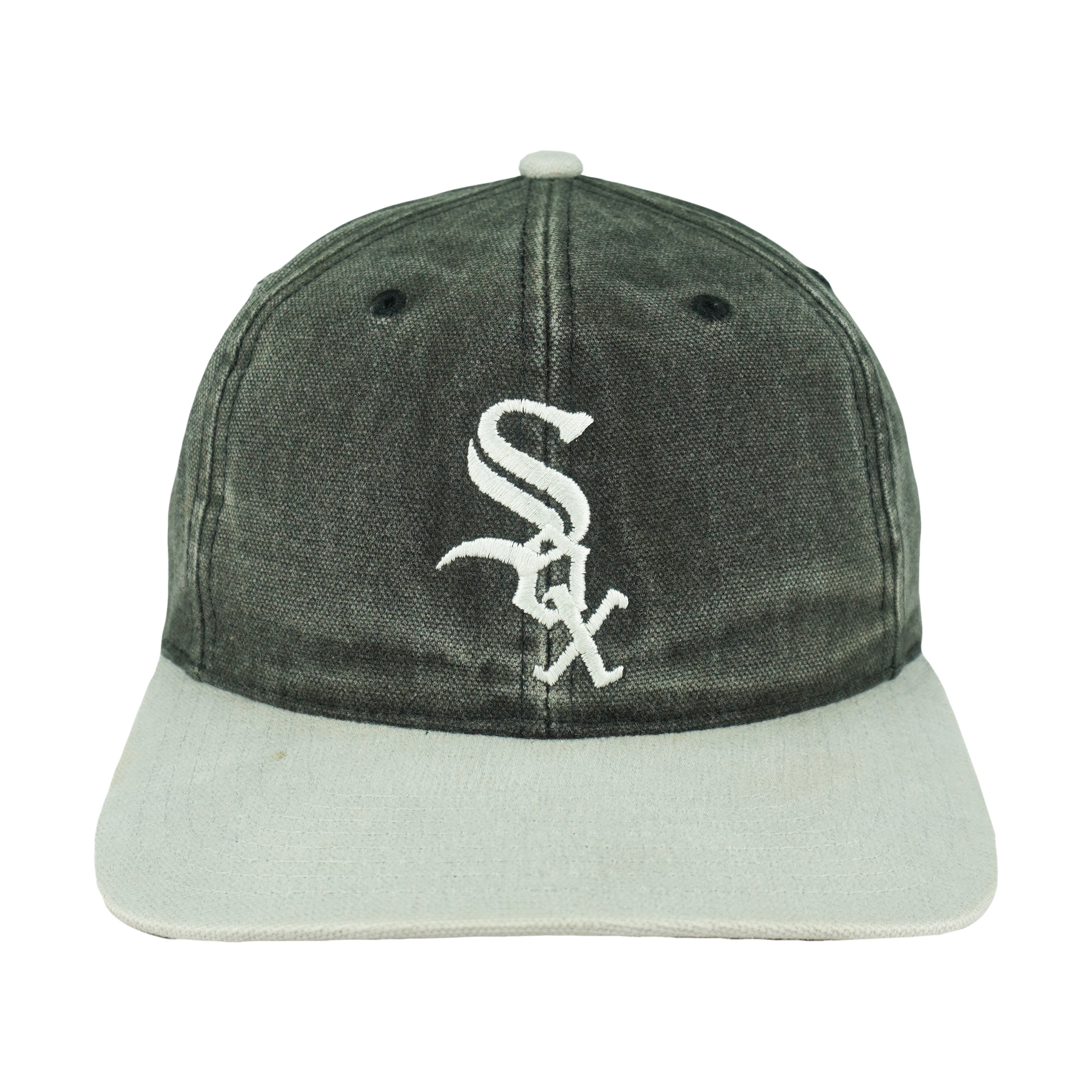 MLB (Twins) - Chicago White Sox Big Logo Strapback Hat 1990s OSFA Vintage Retro Baseball