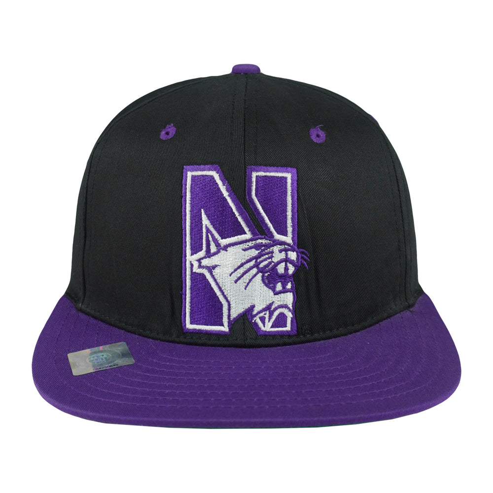 NCAA - Northwestern Wildcats Football Snapback Hat 1990s OSFA Vintage Retro