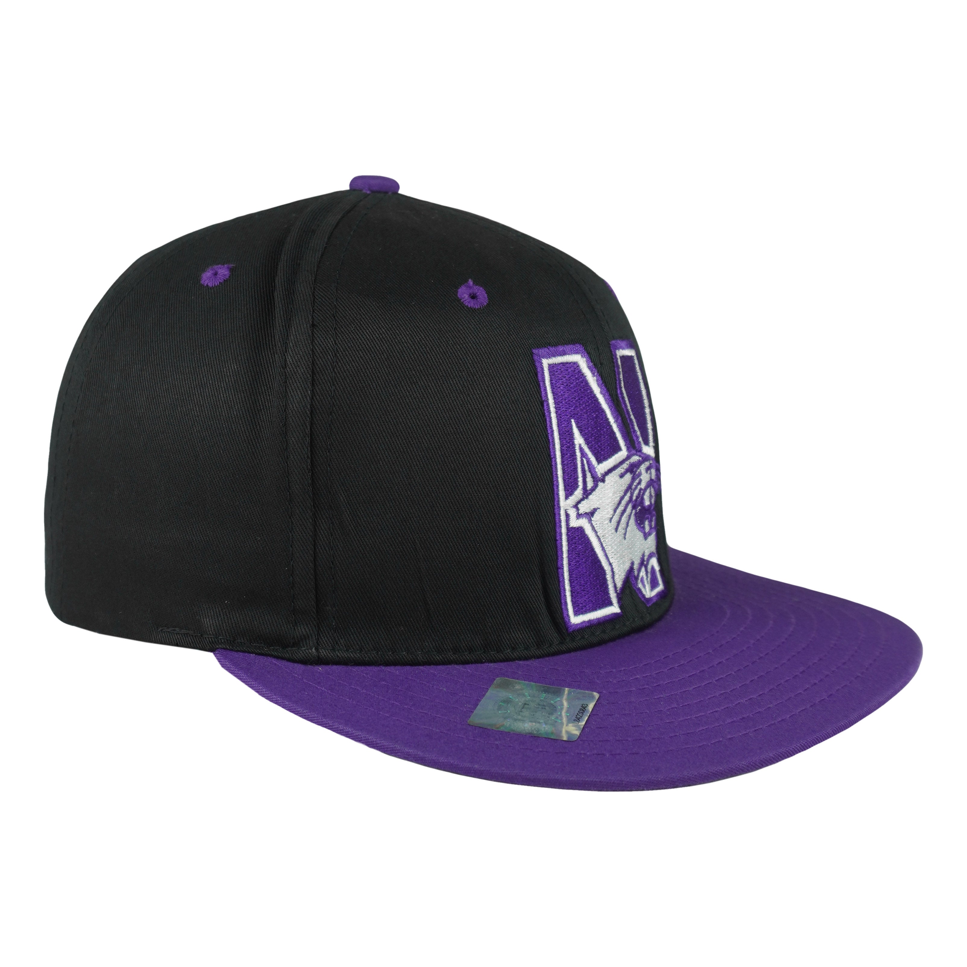 NCAA - Northwestern Wildcats Football Snapback Hat 1990s OSFA Vintage Retro