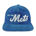 MLB (Twins) - New York Mets Corduroy Snapback Hat 1990s OSFA Vintage Retro Baseball