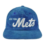 MLB (Twins) - New York Mets Corduroy Snapback Hat 1990s OSFA Vintage Retro Baseball