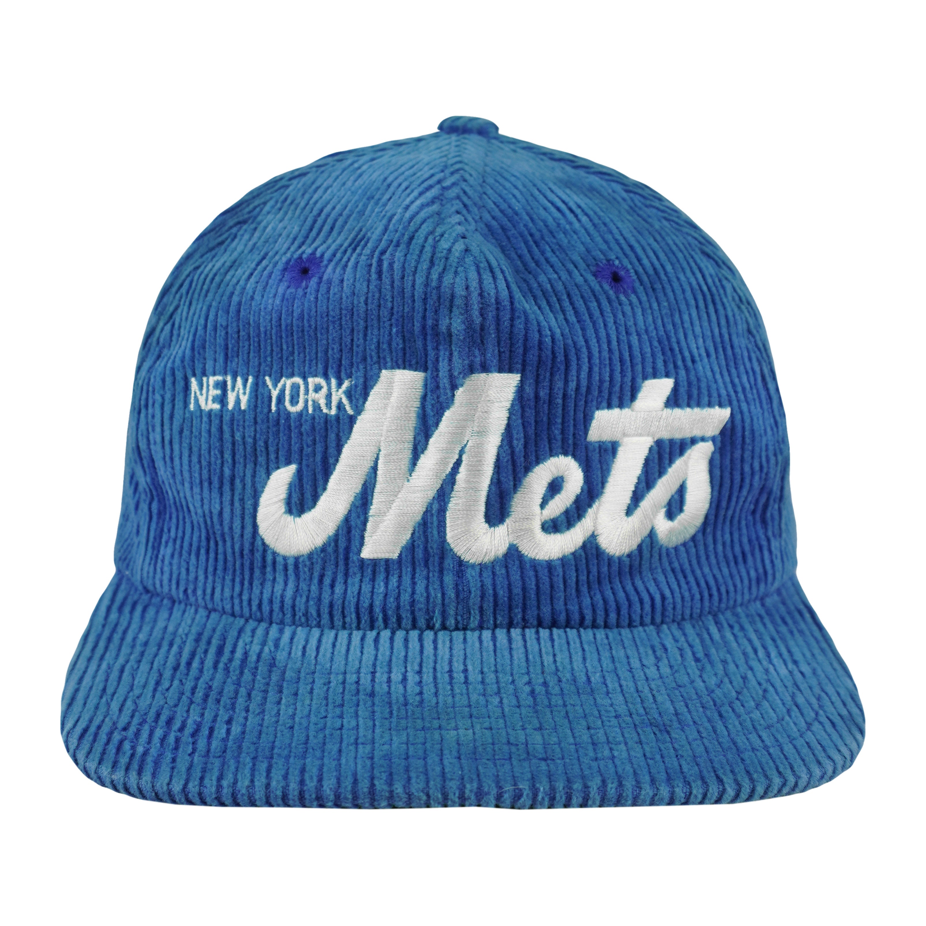 MLB (Twins) - New York Mets Corduroy Snapback Hat 1990s OSFA Vintage Retro Baseball