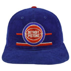 NBA (The Classic) - Detroit Pistons Corduroy Adjustable Hat 1990s OSFA Vintage Retro Basketball
