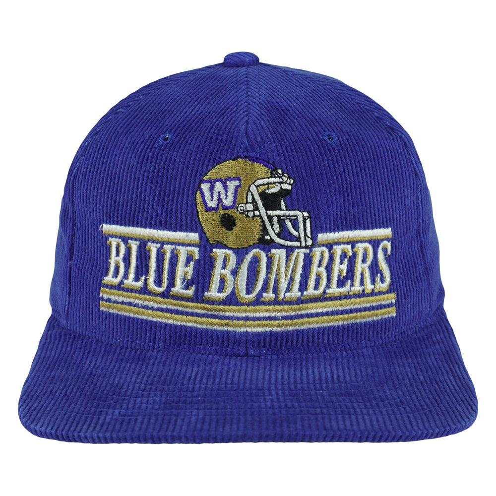 Vintage CFL (Pro Classic) - Winnipeg Blue Bombers Corduroy Snapback Hat 1992 OSFA