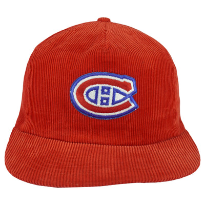 NHL - Montreal Canadiens Corduroy Snapback Hat 1990s OSFA