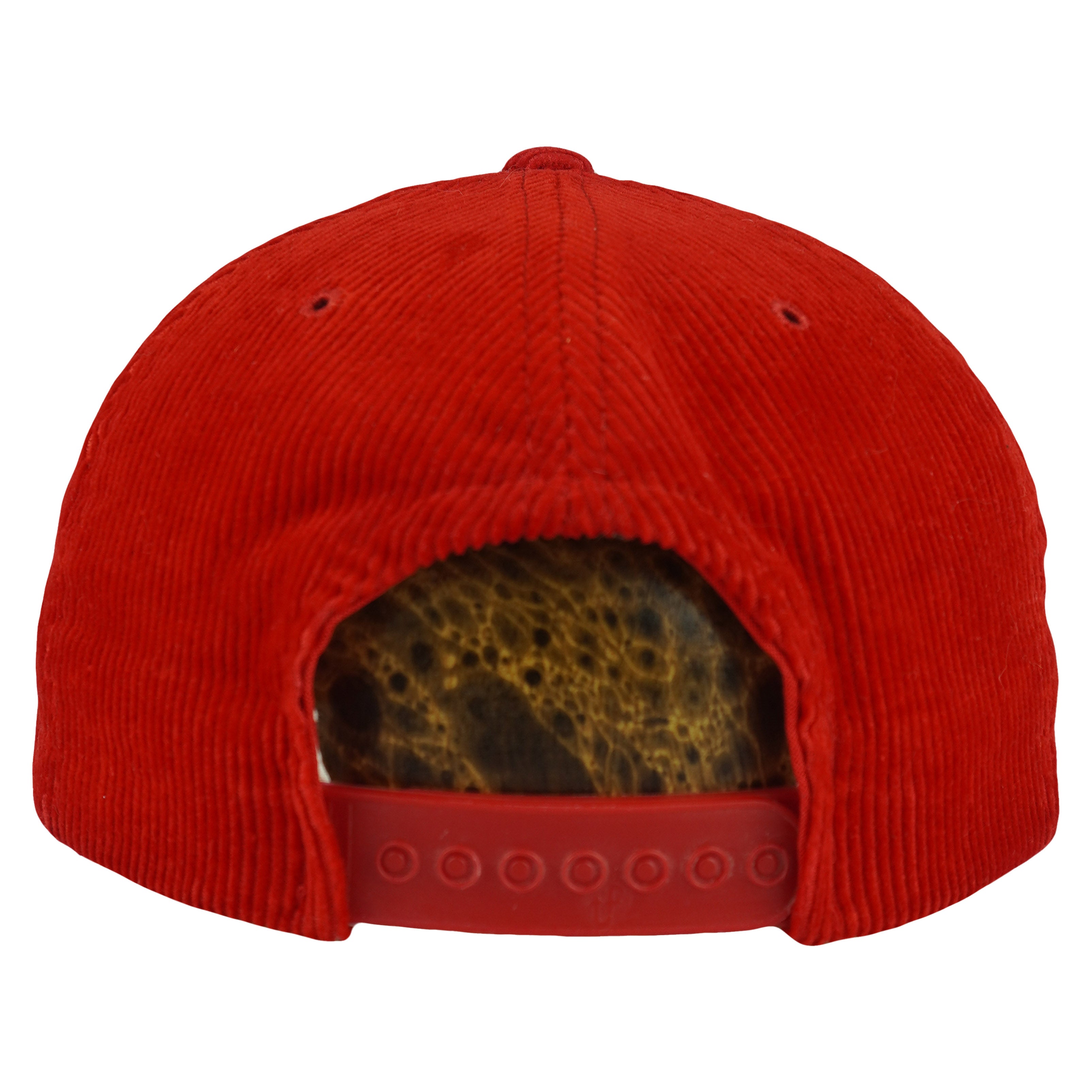 NFL (New Era) - Red Buffalo Bills Corduroy Snapback Hat 1990s OSFA Vintage Retro Football