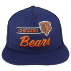 Navy Bears trucker hat with orange lettering and bear-head embroidery