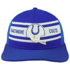 Vintage CFL (AJD) - Baltimore Colts Trucker Hat 1980s OSFA in white and blue