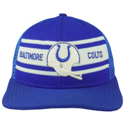 Vintage CFL (AJD) - Baltimore Colts Trucker Hat 1980s OSFA in white and blue
