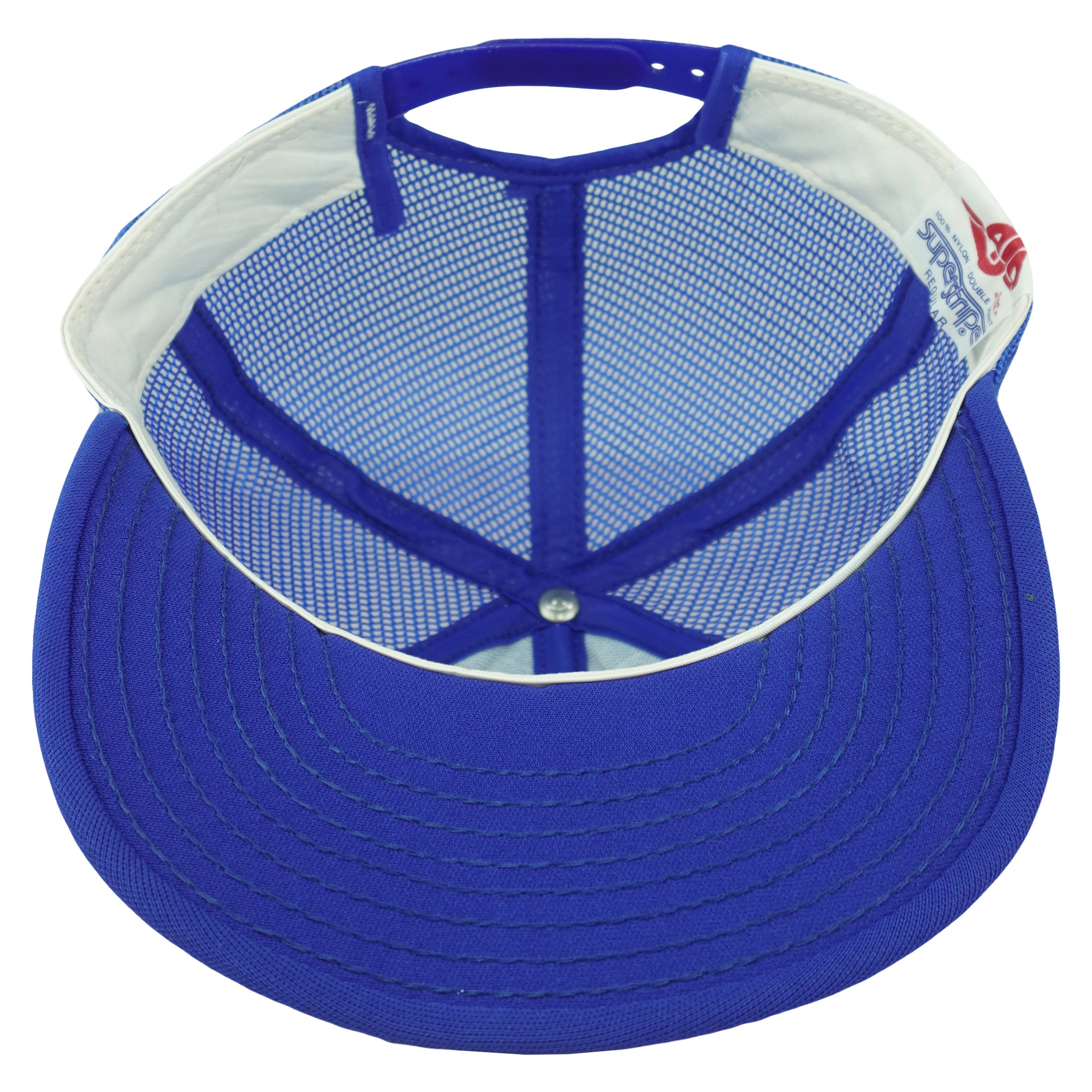 Vintage CFL (AJD) - Baltimore Colts Trucker Hat 1980s OSFA in white and blue