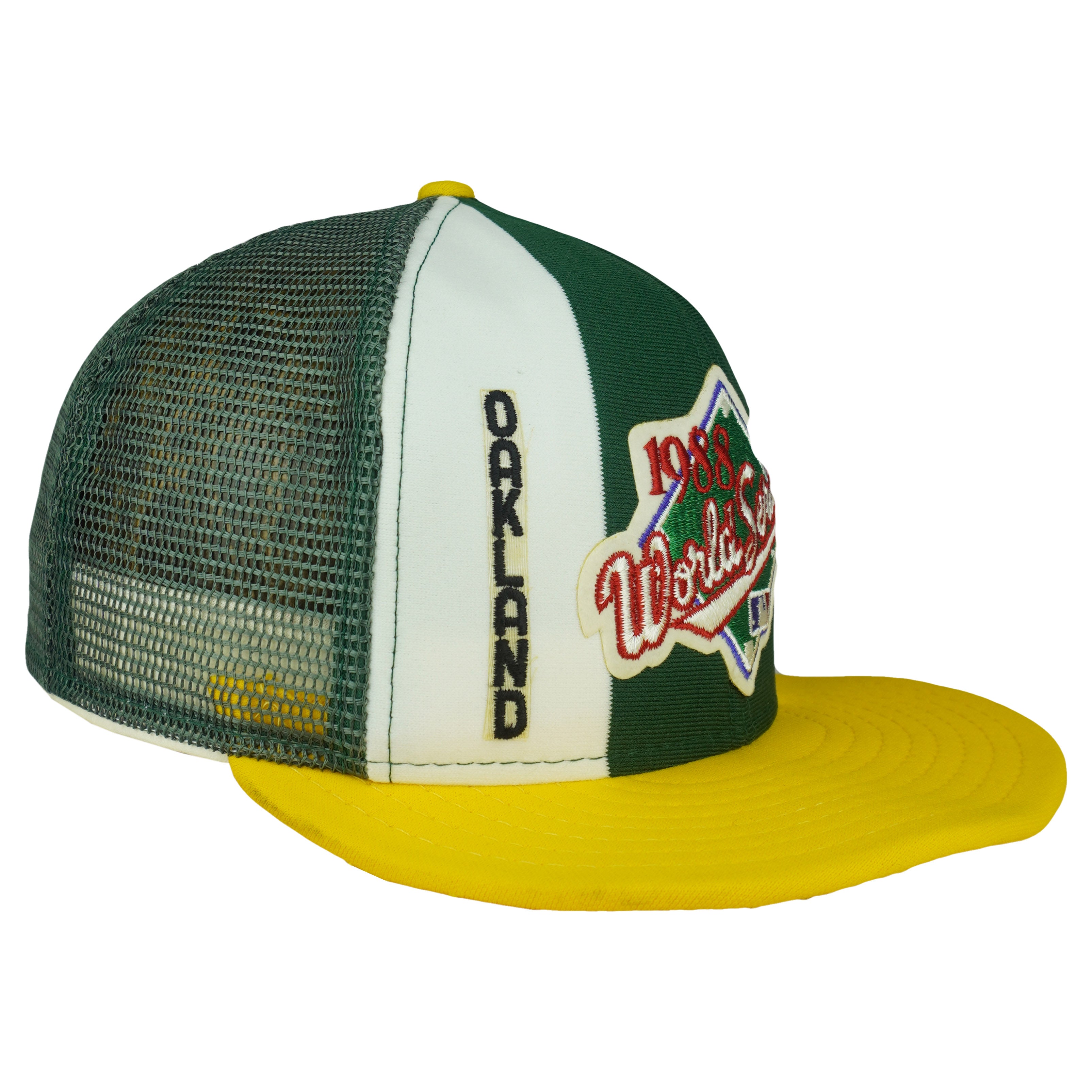 MLB (AJD) - World Series Oakland Athletics Trucker Hat 1988 OSFA Vintage Retro Baseball