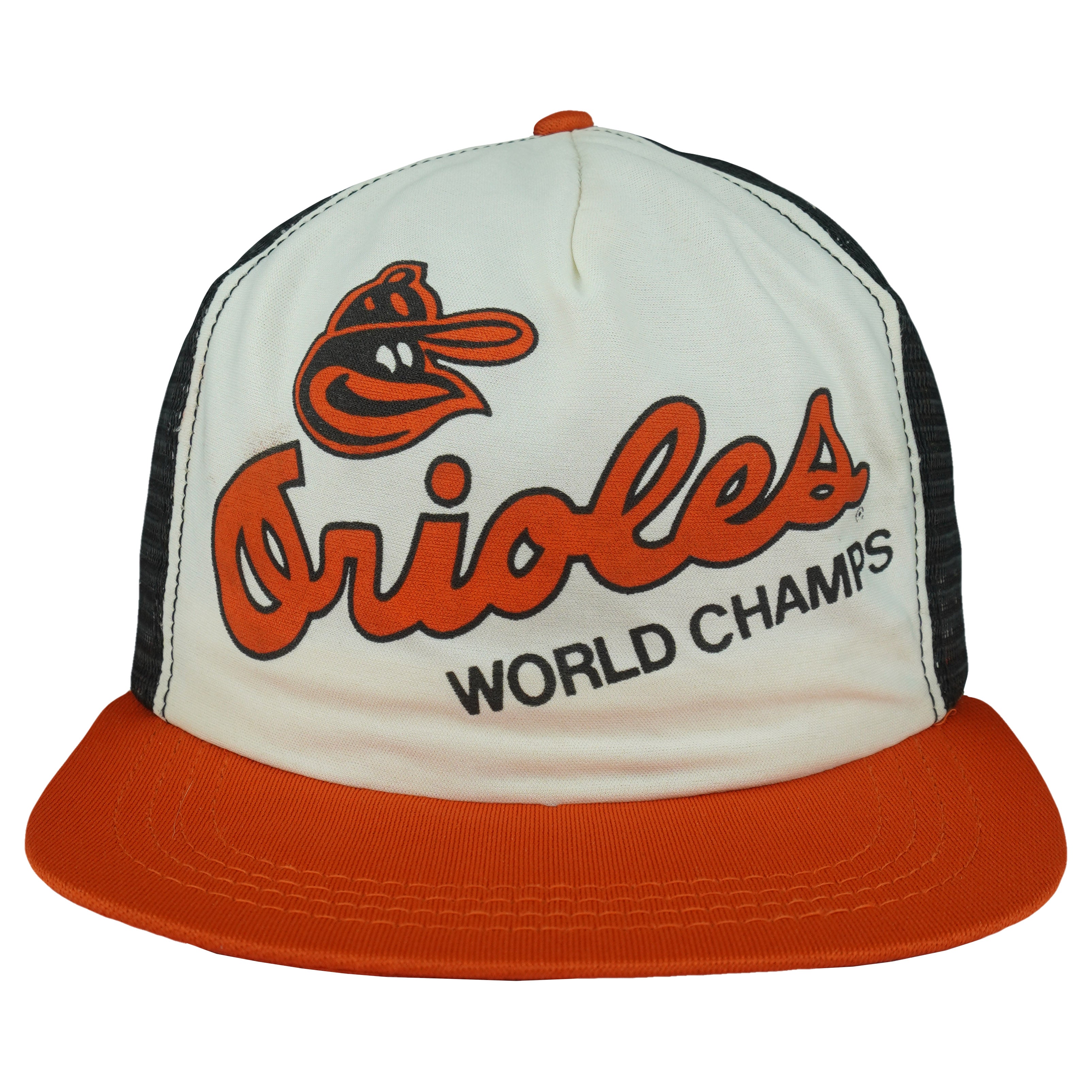 MLB (Annco) - Baltimore Orioles Mesh Snapback Hat 1990s OSFA Vintage Retro Baseball