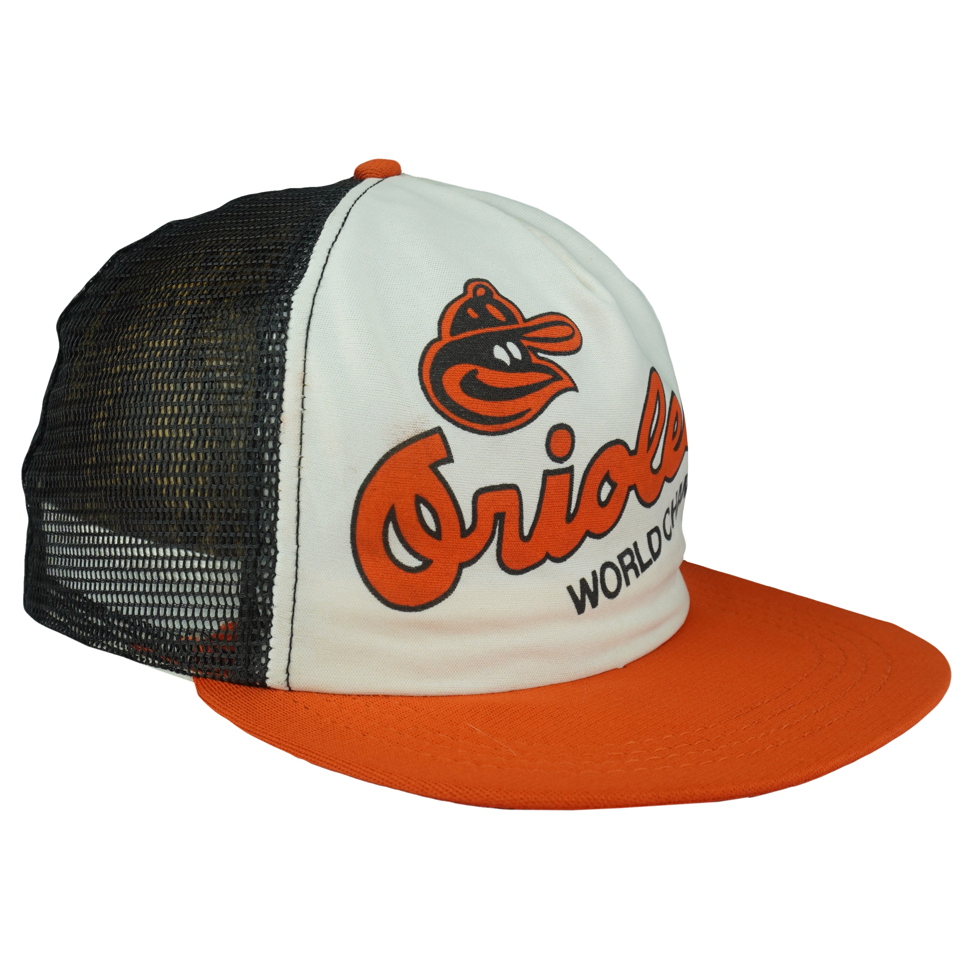 MLB (Annco) - Baltimore Orioles Mesh Snapback Hat 1990s OSFA Vintage Retro Baseball