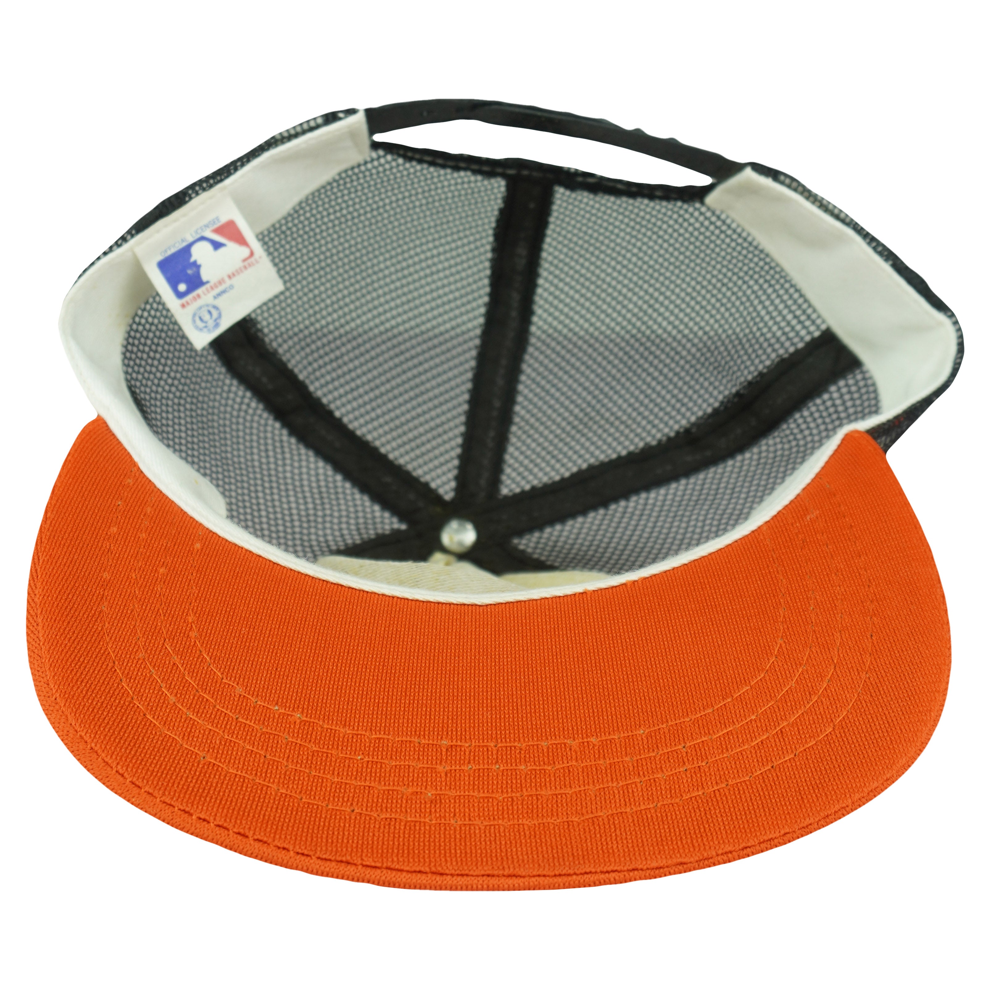 MLB (Annco) - Baltimore Orioles Mesh Snapback Hat 1990s OSFA Vintage Retro Baseball