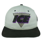 Vintage NHL (G Cap) - Indianapolis Ice IHL Snapback Hat 1990s OSFA in gray