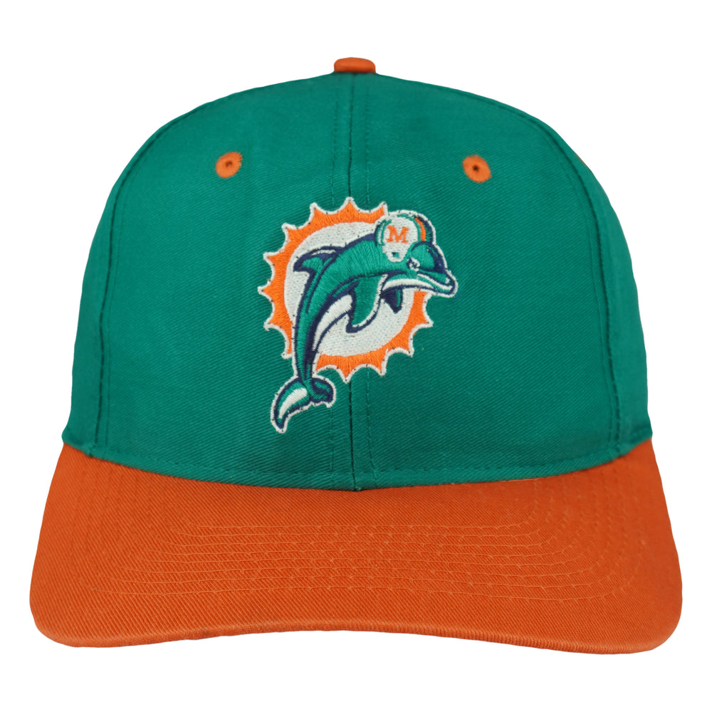 NFL (Logo 7) - Miami Dolphins Big Logo Snapback Hat 1990s OSFA Vintage Retro Football