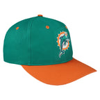 NFL (Logo 7) - Miami Dolphins Big Logo Snapback Hat 1990s OSFA Vintage Retro Football