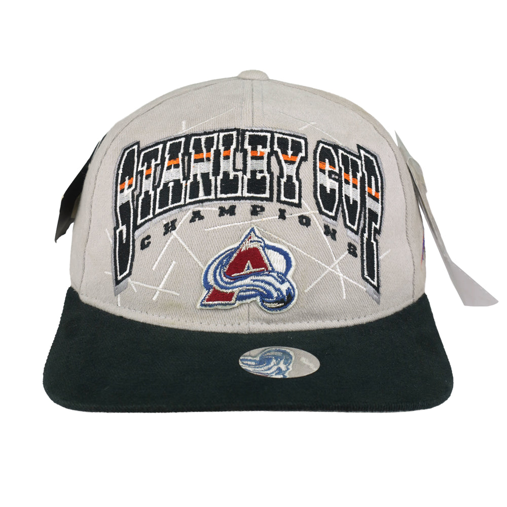 Starter (NHL) - Colorado Avalanche Champions Deadstock Snapback Hat 1996 OSFA Vintage Retro Hockey
