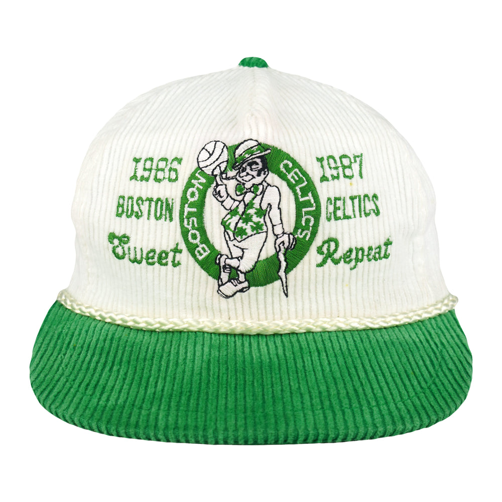 NBA - Boston Celtics Sweet Repeat Corduroy Snapback Hat 1990s OSFA Vintage Retro Basketball