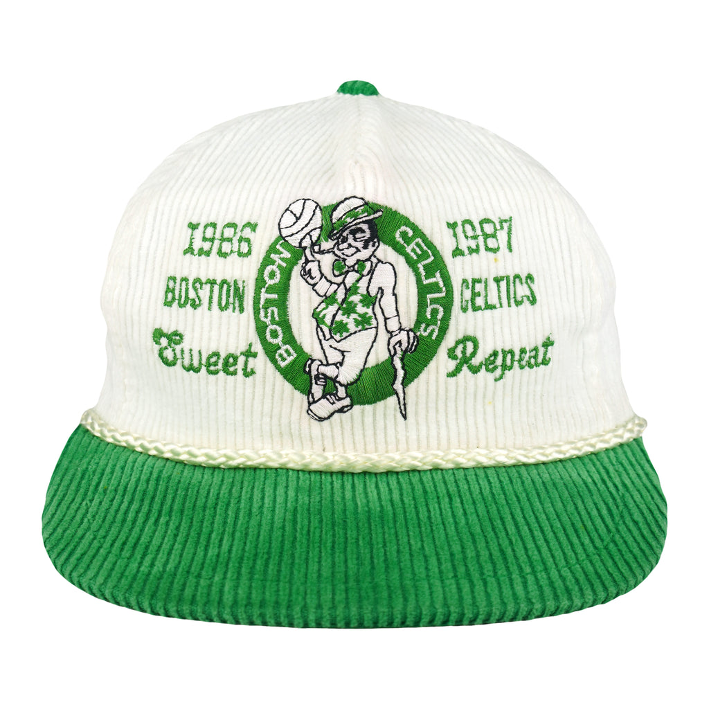 NBA - Boston Celtics Sweet Repeat Corduroy Snapback Hat 1990s OSFA Vintage Retro Basketball