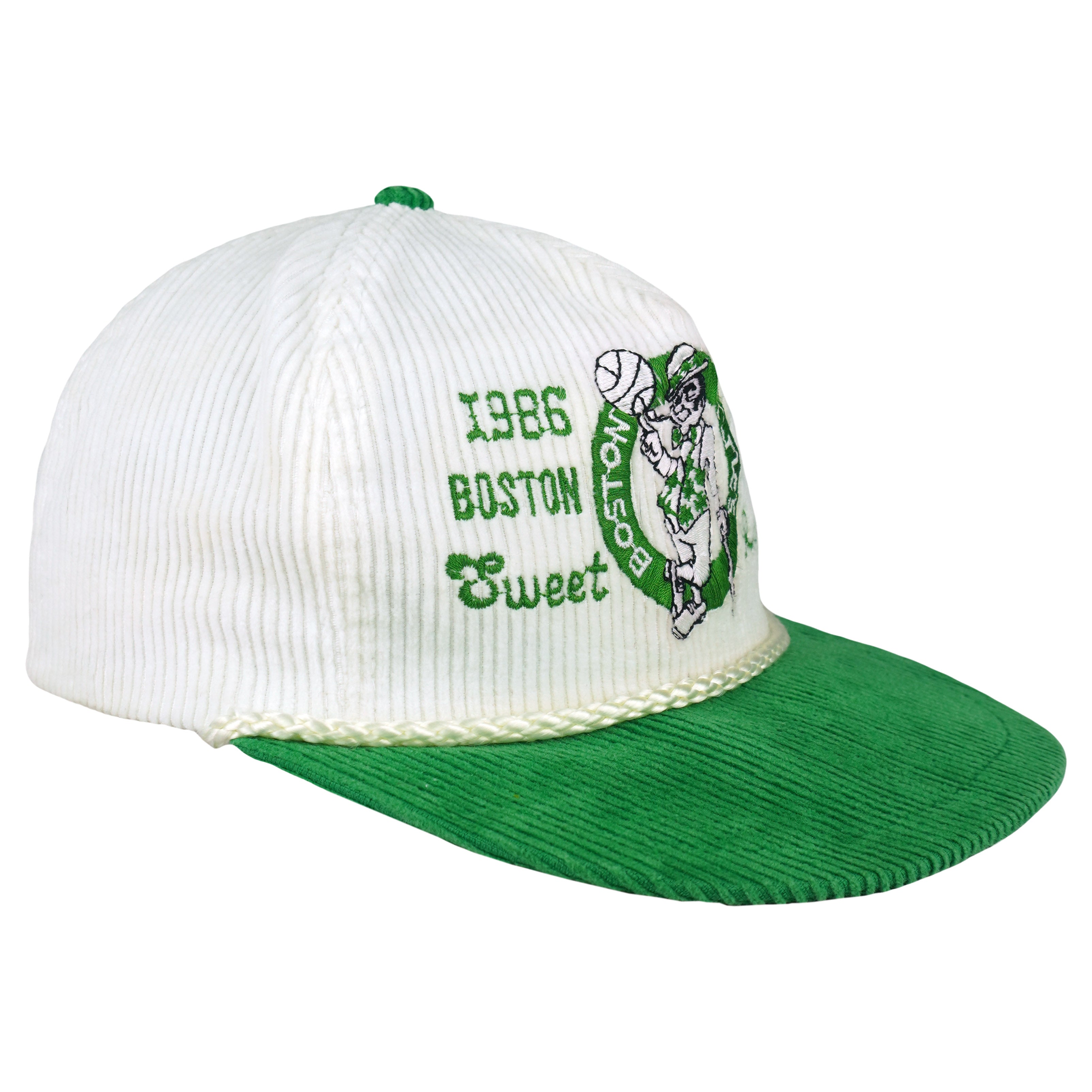 NBA - Boston Celtics Sweet Repeat Corduroy Snapback Hat 1990s OSFA Vintage Retro Basketball