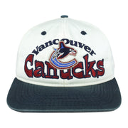 NHL (#1 Apparel) - Vancouver Canucks Hockey Snapback Hat 1990s OSFA Vintage Retro Hockey
