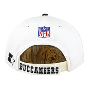 Rear NFL embroidery and adjustable white Velcro strap