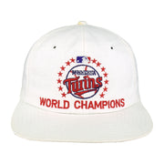 MLB (Twins) - Minnesota Twins World Champions Snapback Hat 1990s OSFA Vintage Retro Baseball