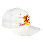 NHL (The Game) - Calgary Flames Embroidered Snapback Hat 1990s OSFA Vintage Retro Hockey