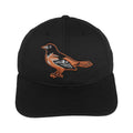 Black kids Orioles snapback hat with embroidered bird logo