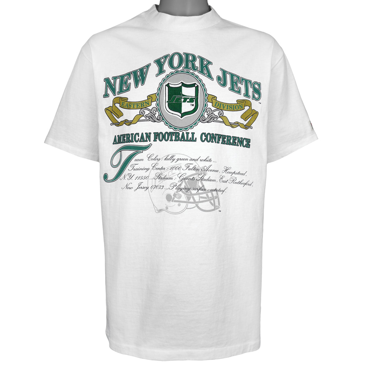 White New York Jets T-shirt with large AFC front graphic