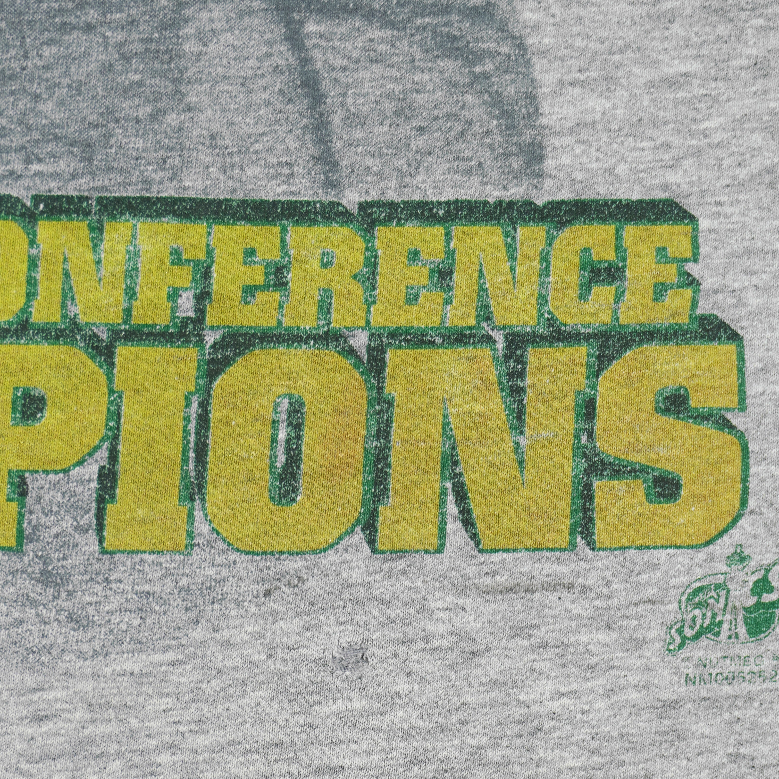 Vintage NBA (Lee) - Seattle SuperSonics Conference Champions T-Shirt 1996 Large in gray