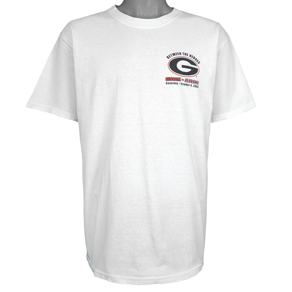 NCAA (Gildan) - Georgia Bulldogs Vs Alabama Crimson Tide T-Shirt 2003 Large Vintage Retro