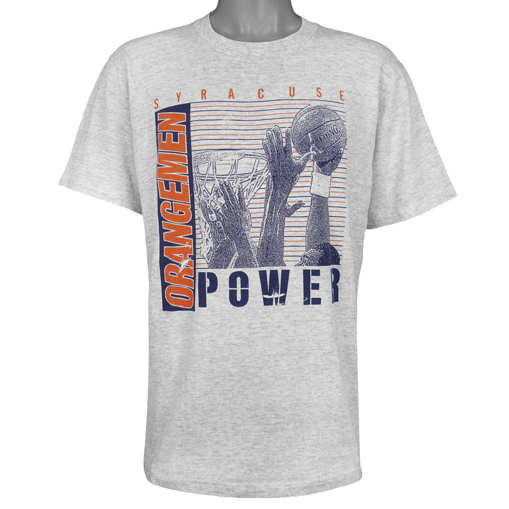 NCAA (Swingster)- Syracuse Orangemen Power T-Shirt 1990s X-Large Vintage Retro