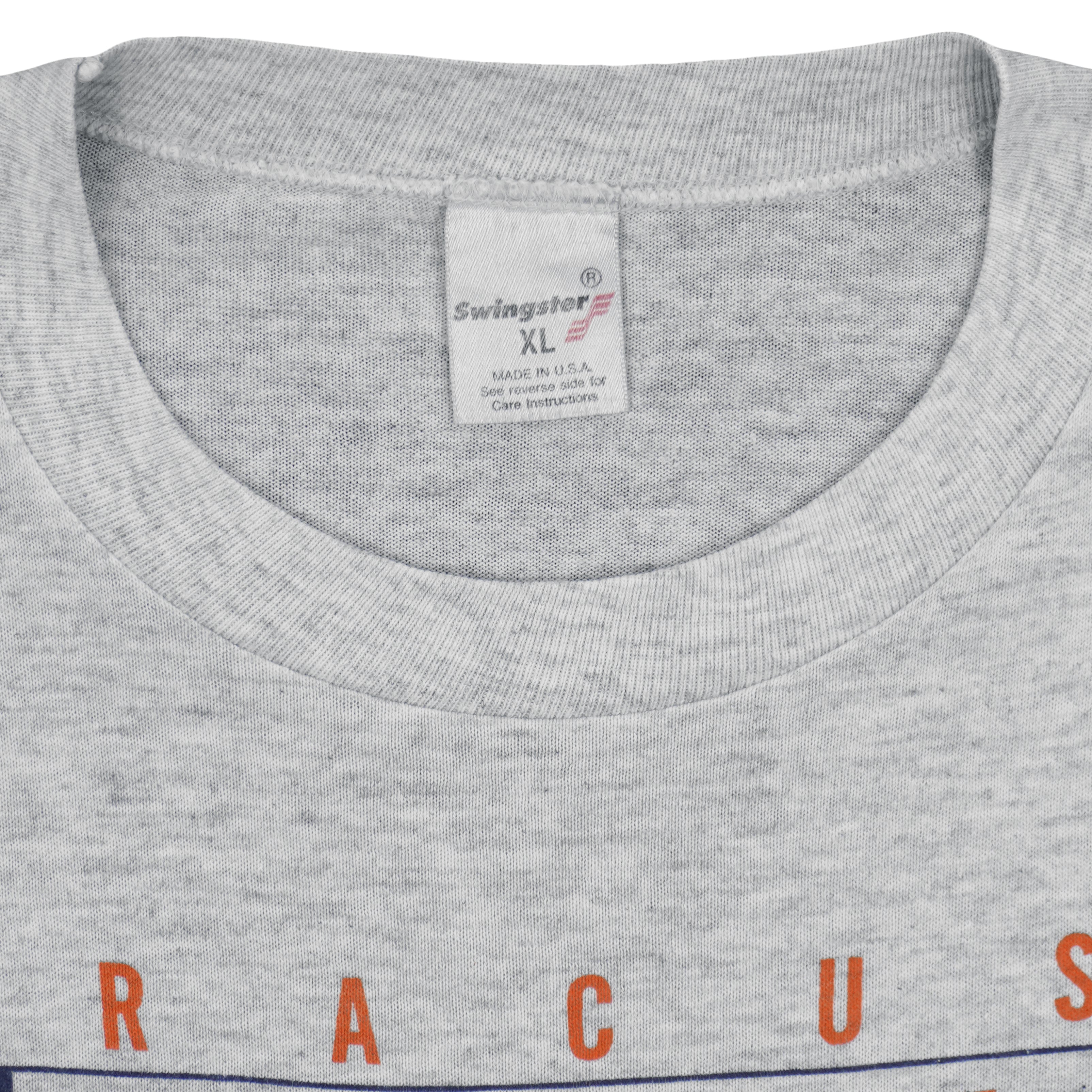 NCAA (Swingster)- Syracuse Orangemen Power T-Shirt 1990s X-Large Vintage Retro