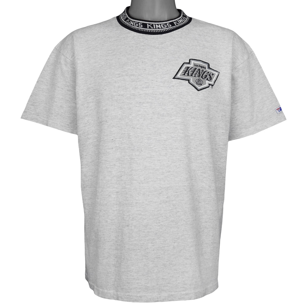 NHL (Trench) - Los Angeles Kings Embroidered T-Shirt 1990s Large Vintage Retro Hockey