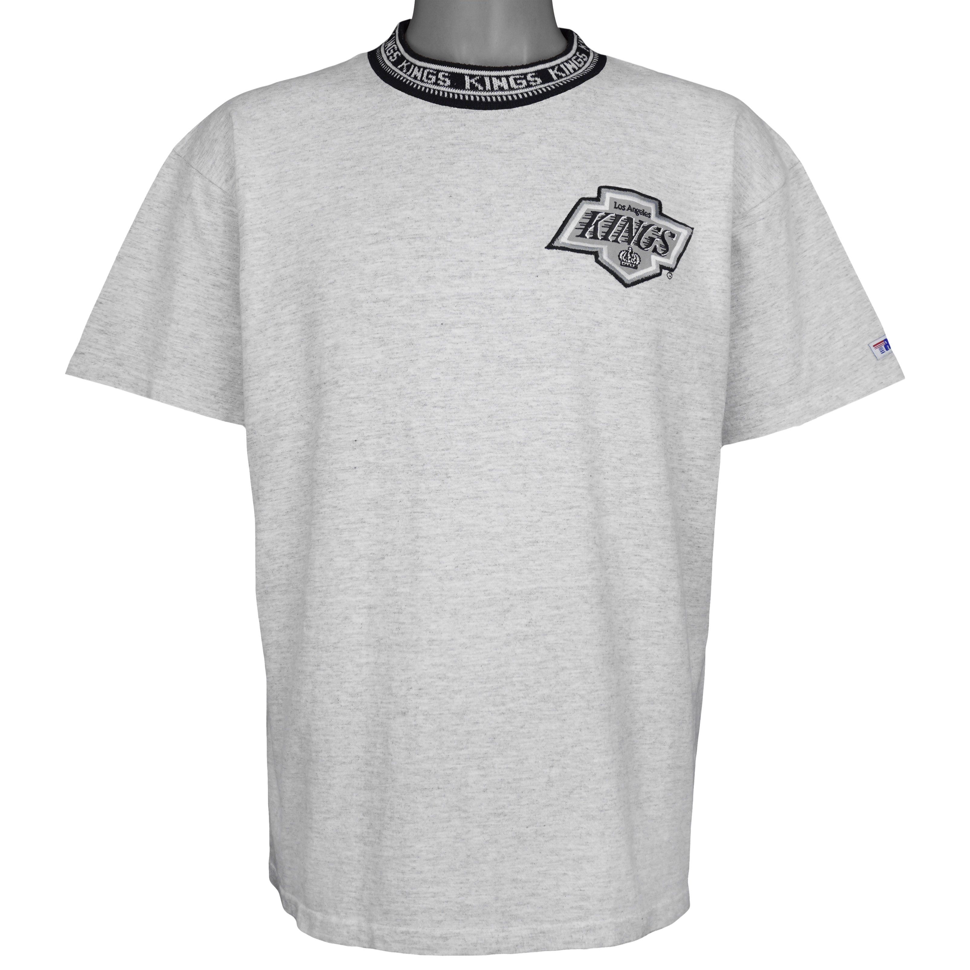 NHL (Trench) - Los Angeles Kings Embroidered T-Shirt 1990s Large Vintage Retro Hockey