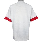Light gray Louisiana Tech Bulldogs T-shirt with red cuffs back view