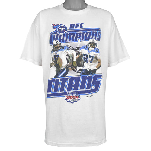 NFL (All Sport) - Tennessee Titans AFC Champions T-Shirt 2000 X-Large Vintage Retro Football