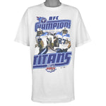 NFL (All Sport) - Tennessee Titans AFC Champions T-Shirt 2000 X-Large Vintage Retro Football