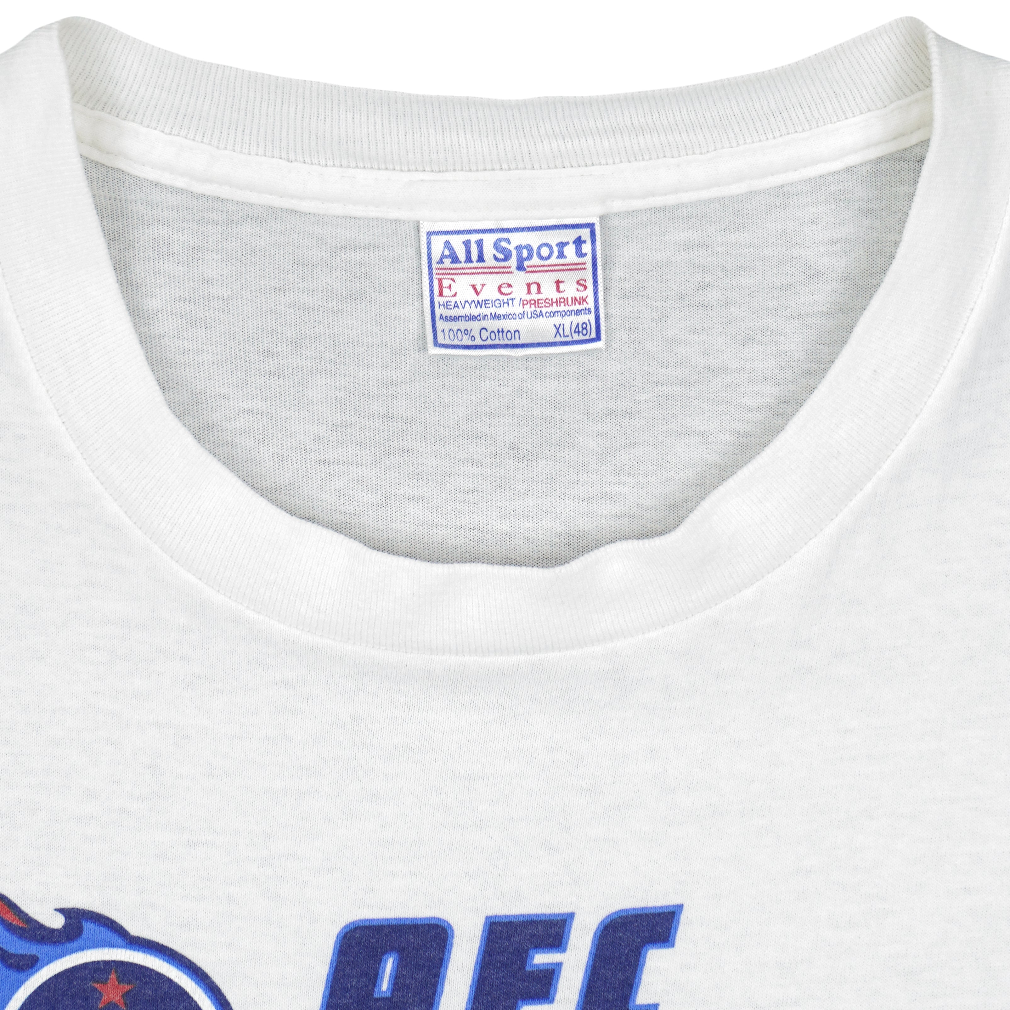 NFL (All Sport) - Tennessee Titans AFC Champions T-Shirt 2000 X-Large Vintage Retro Football